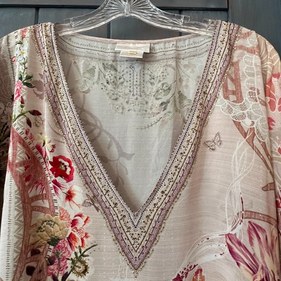 Camilla Franks O/S Crystal Embellished Silk Kaftan Beaded Dress PinksNEW—SOLD - Picture 16 of 16